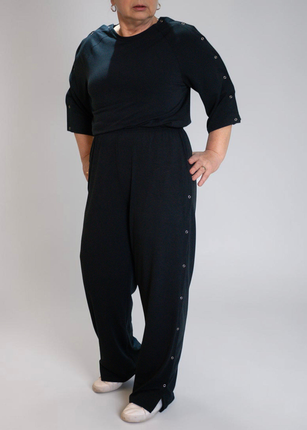 Conjunto com abertura lateral